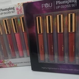 Fou Cosmetics Plumping Lip Gloss Set - Rose & Berry Shades